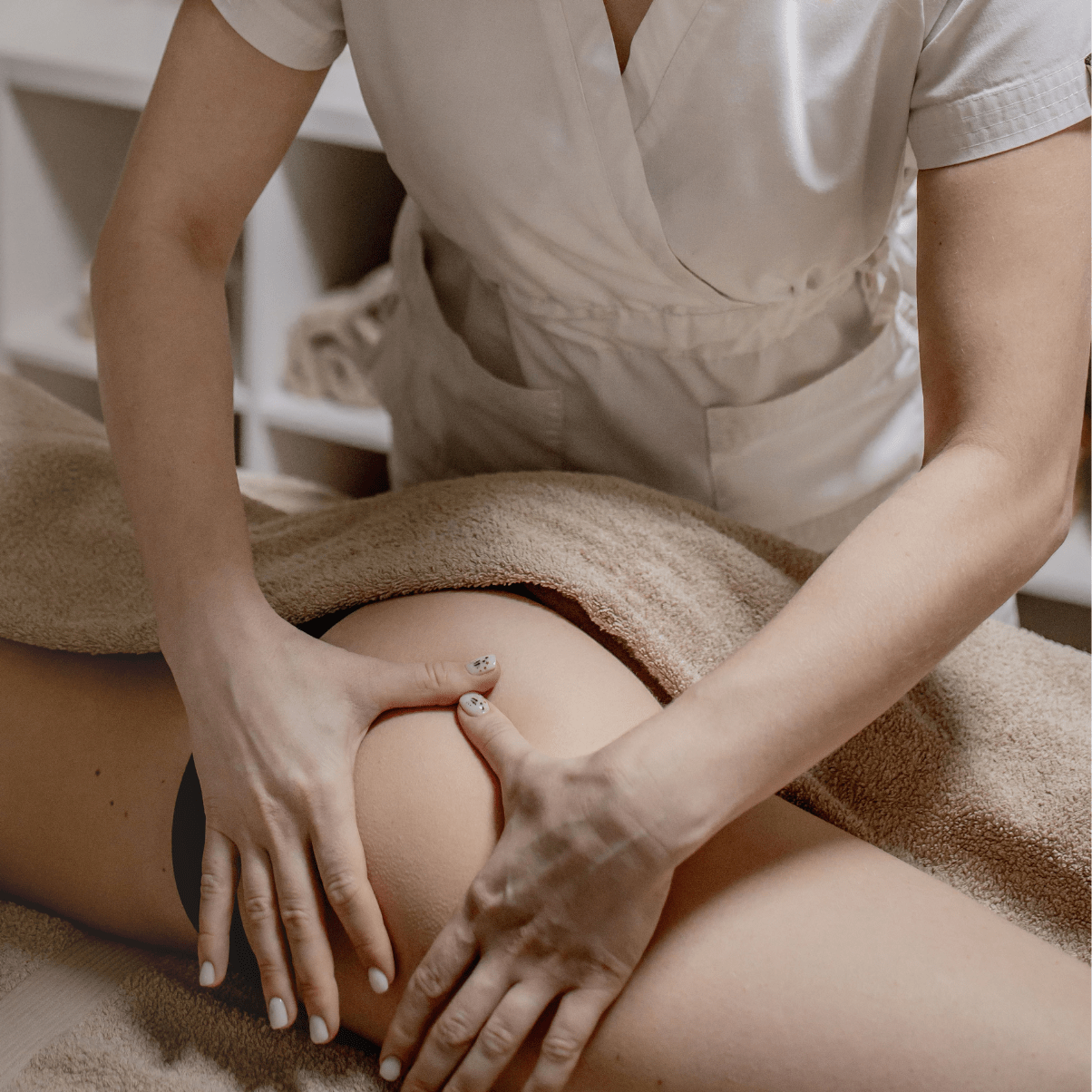 a person getting a massage in a spa