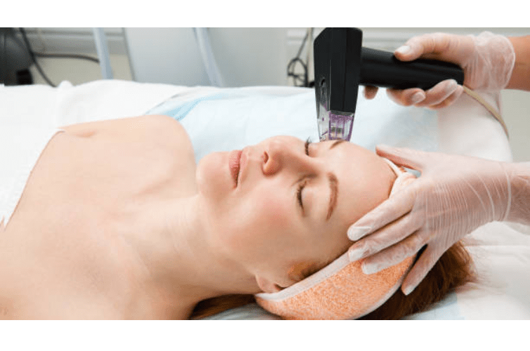 a woman getting her rf therapy