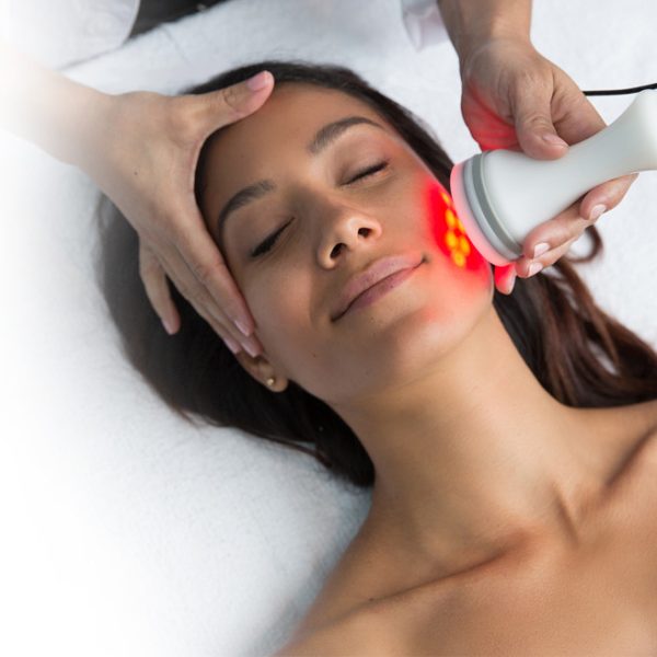 woman being treated with laser